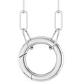 Sterling Silver Circle Charm 18" Necklace