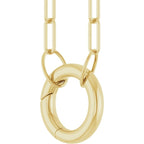 14K Yellow Circle Charm 18" Necklace