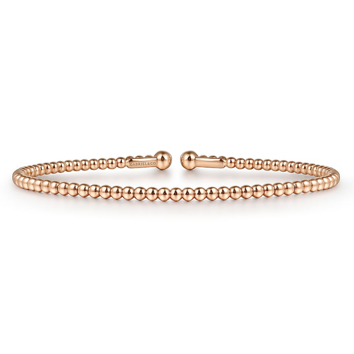 Pre-owned | 14K Rose Gold Bujukan Split Bangle