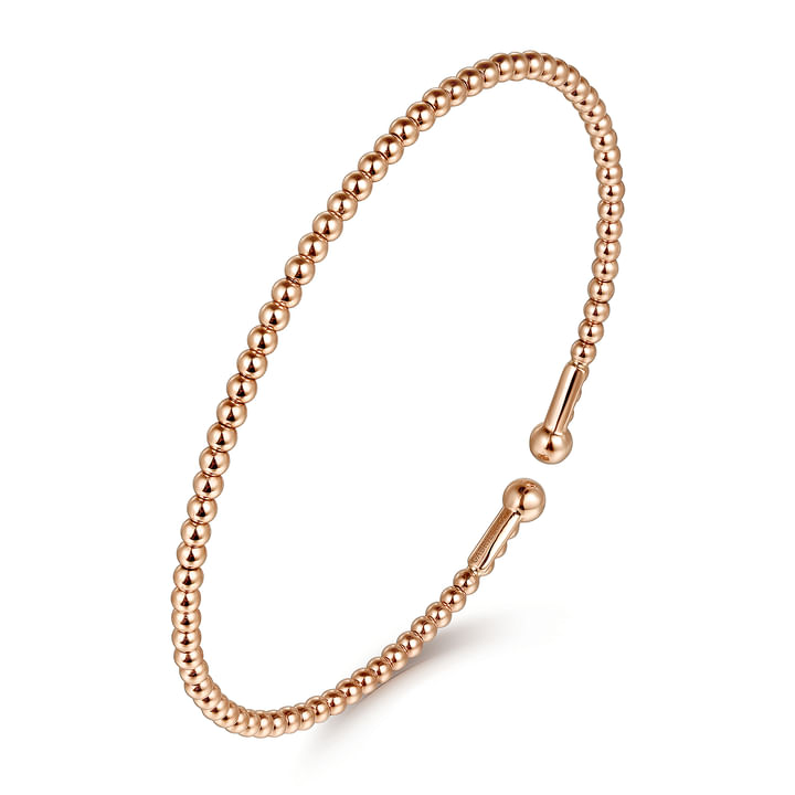 Pre-owned | 14K Rose Gold Bujukan Split Bangle