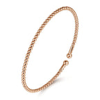 Pre-owned | 14K Rose Gold Bujukan Split Bangle