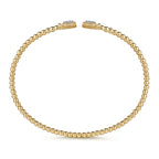 Pre-owned | 14K Yellow Gold Bujukan Diamond Hexagon Split Bangle