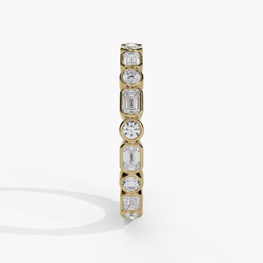 14KY Bezel Set Stackable Diamond Band 0.70 ct