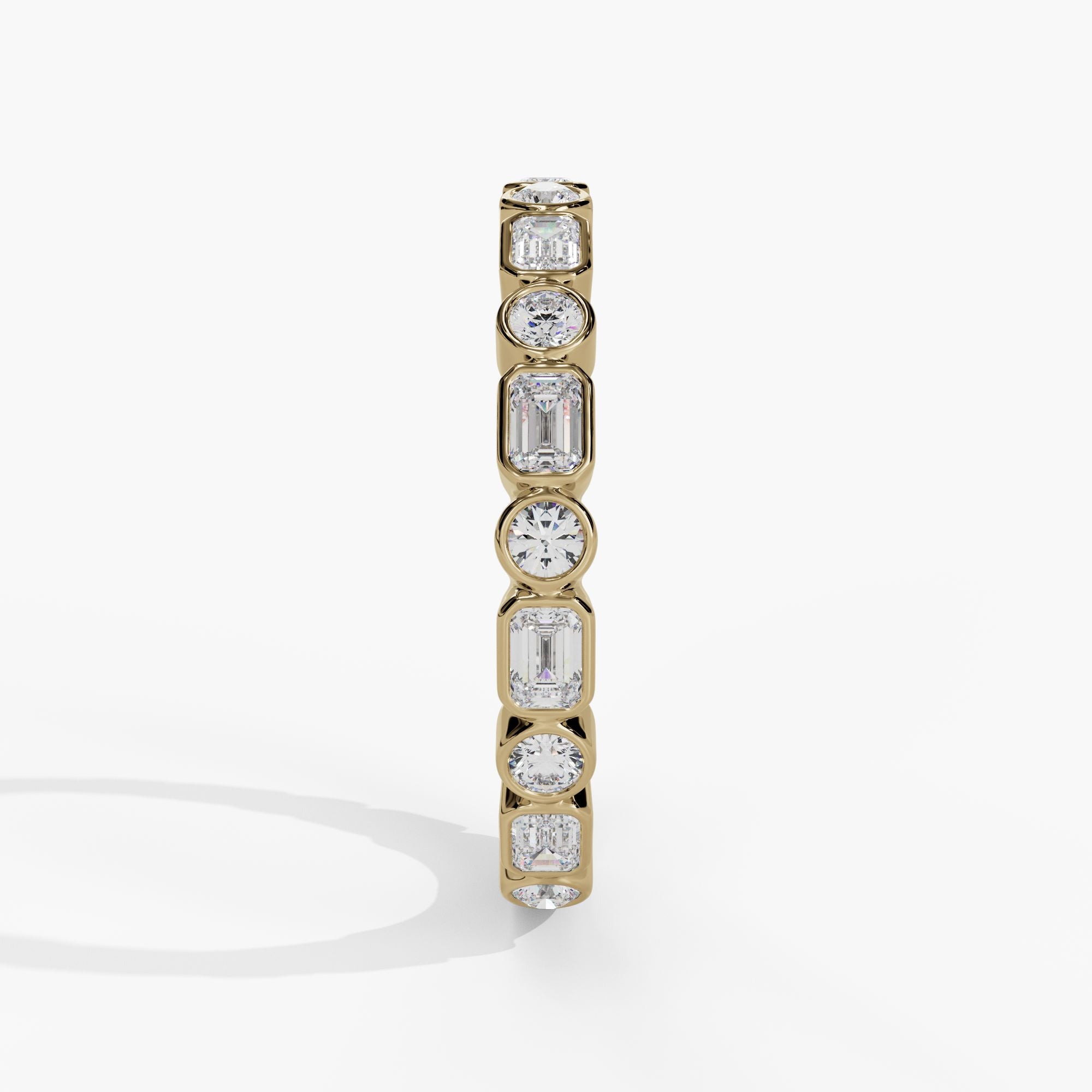 14KY Bezel Set Stackable Diamond Band 0.70 ct