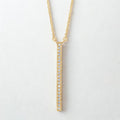 "Y" Vertical Diamond Necklace 14KY 0.15 ct