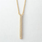 "Y" Vertical Diamond Necklace 14KY 0.15 ct