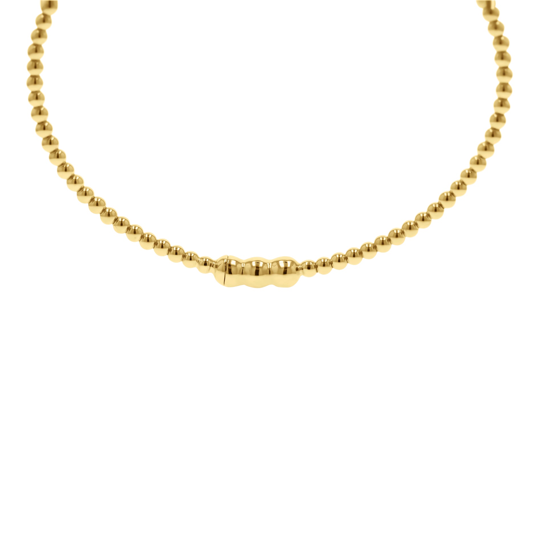 Pre-owned | Enamel - 14K Yellow Gold Bujukan Beads and Diamond Split Bangle with Black Enamel