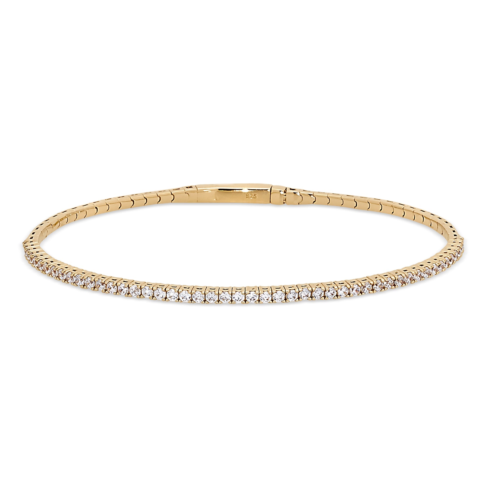 Gold Vermeil April Birthstone Flex Bracelet