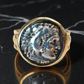 Pre-owned | 14K Yellow Gold Ancient Coin Ring