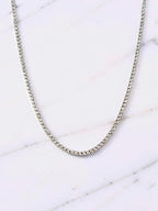 14KW Diamond Tennis Necklace 17''