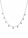 18'' 14K White Gold BIB Diamond Necklace