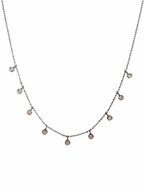 18'' 14K White Gold BIB Diamond Necklace