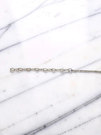 18'' 14K White Gold BIB Diamond Necklace