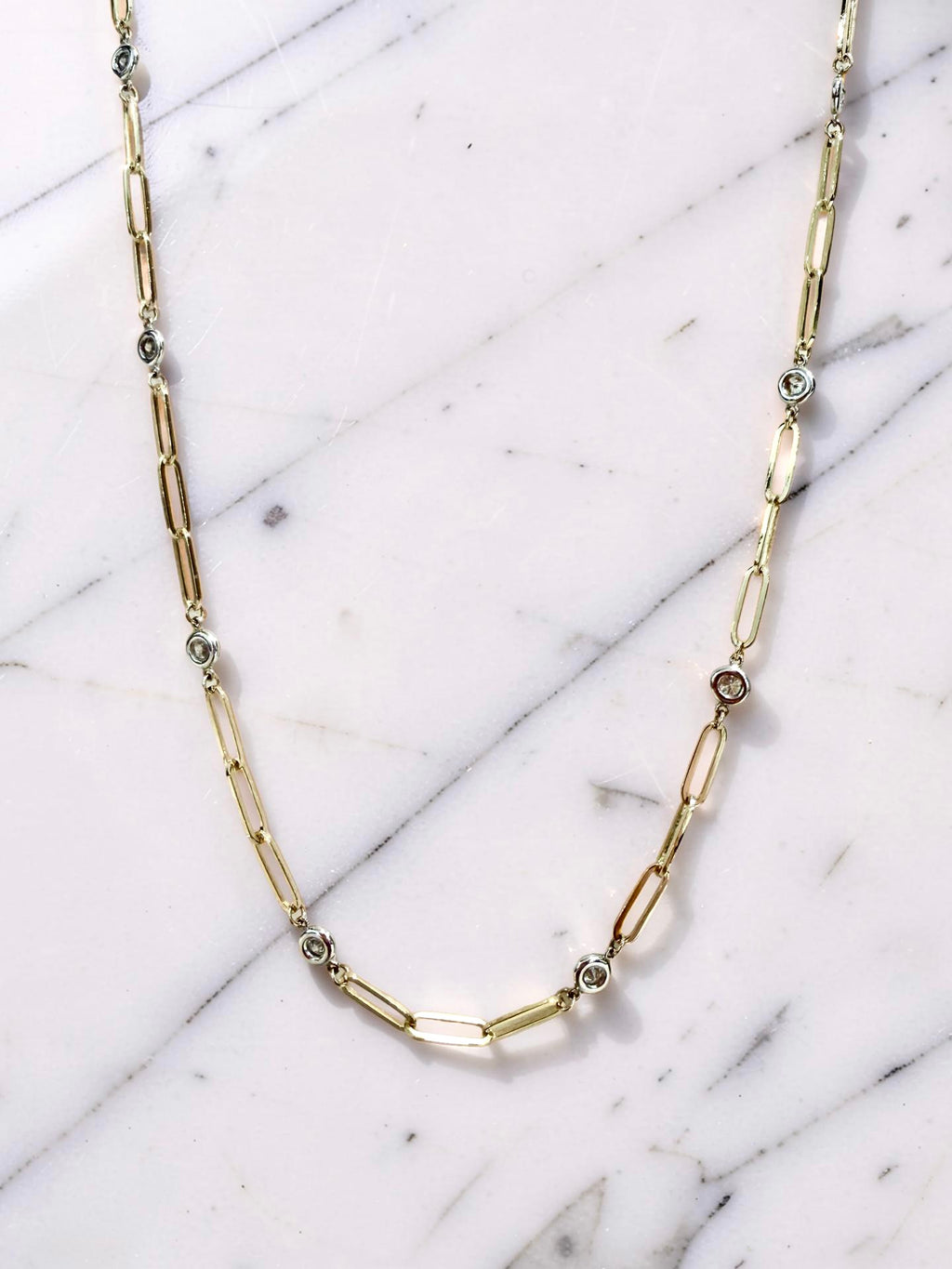 18'' Paperclip Diamonds by the Yard Necklace