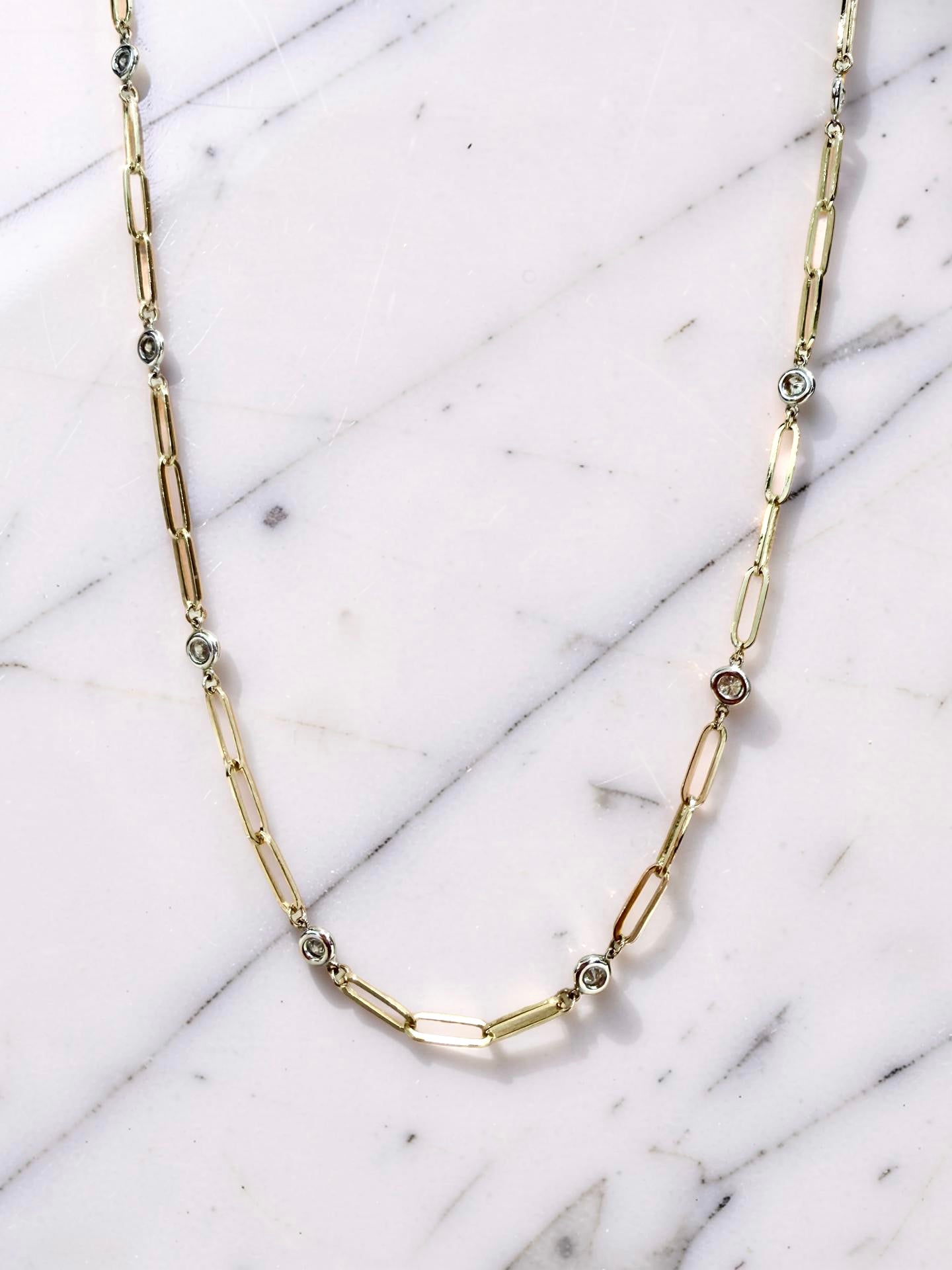 18'' Paperclip Diamonds by the Yard Necklace