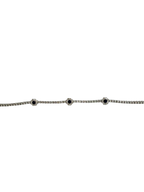 14KW Gold Sapphire and Diamond Flower Tennis Bracelet