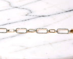 14KWY Italian Paperclip Diamond Bracelet