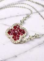 Ruby & Diamond Pendant Necklace
