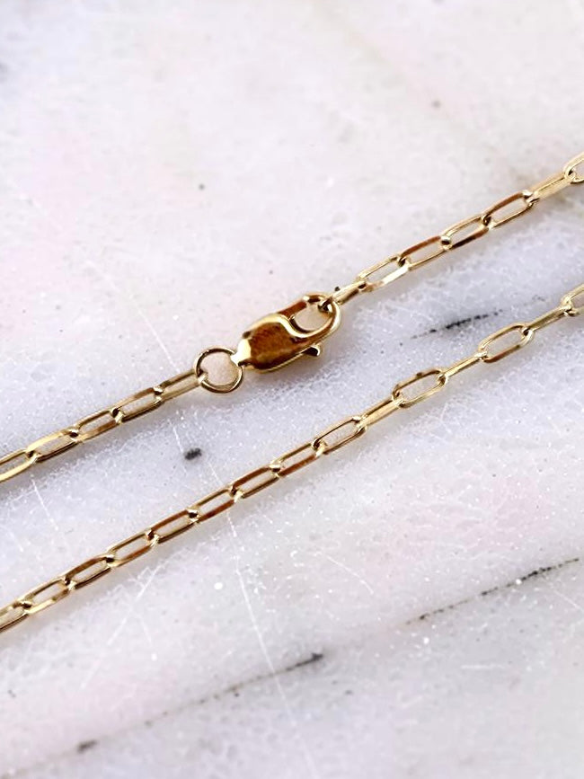 Eternity Pendant with Paperclip Chain