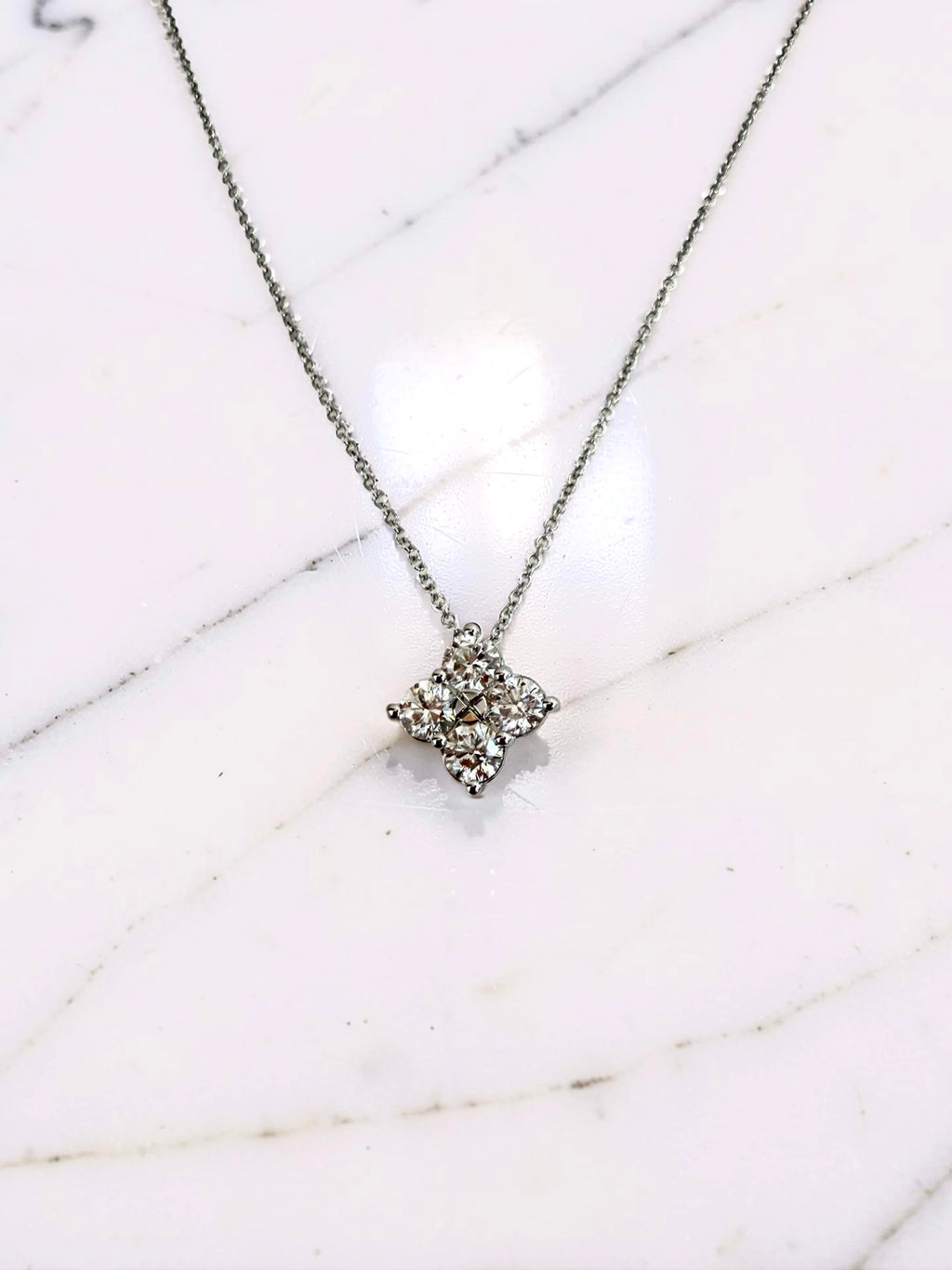 Platinum Slider Diamond Pendant