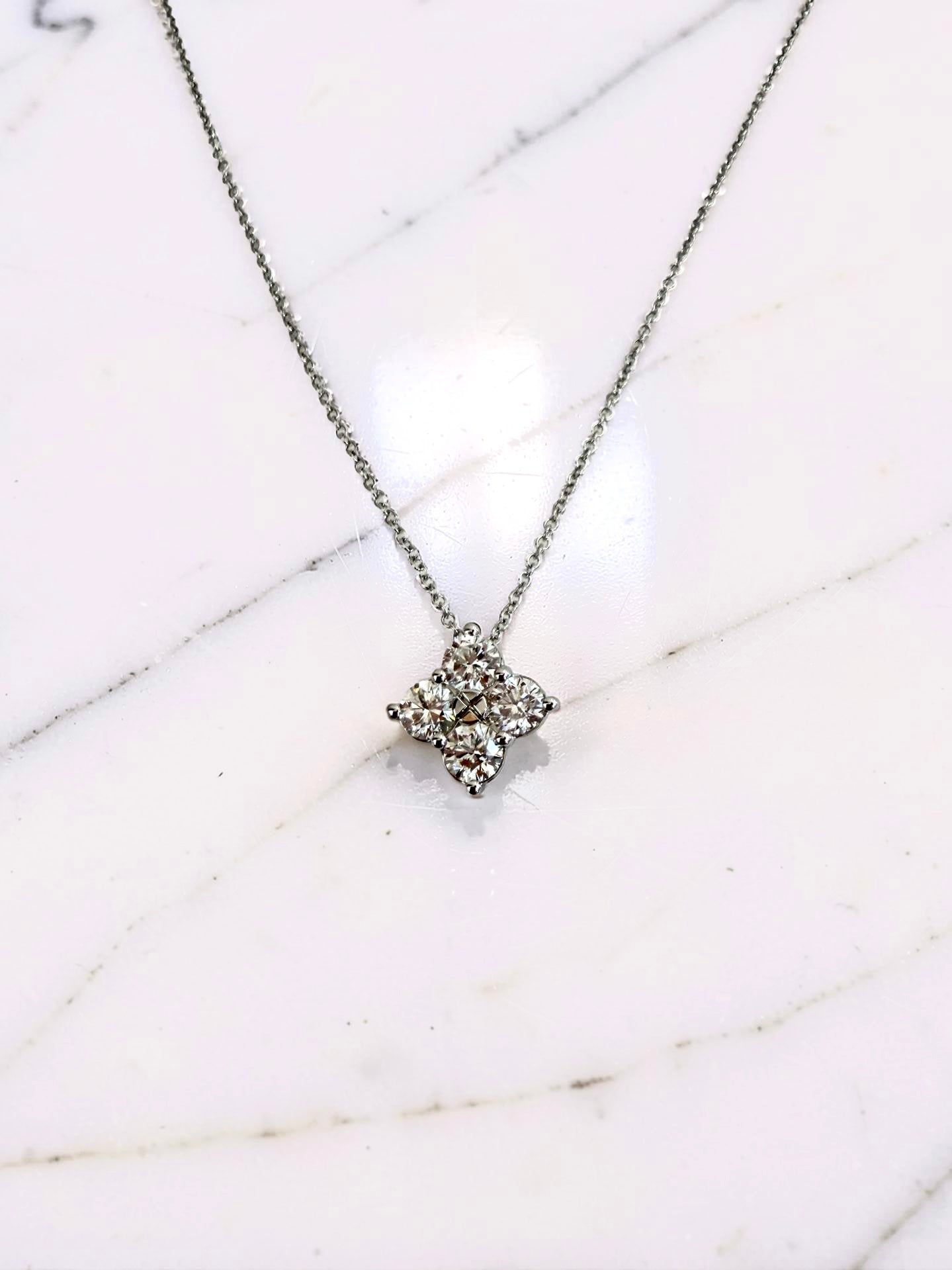 Platinum Slider Diamond Pendant