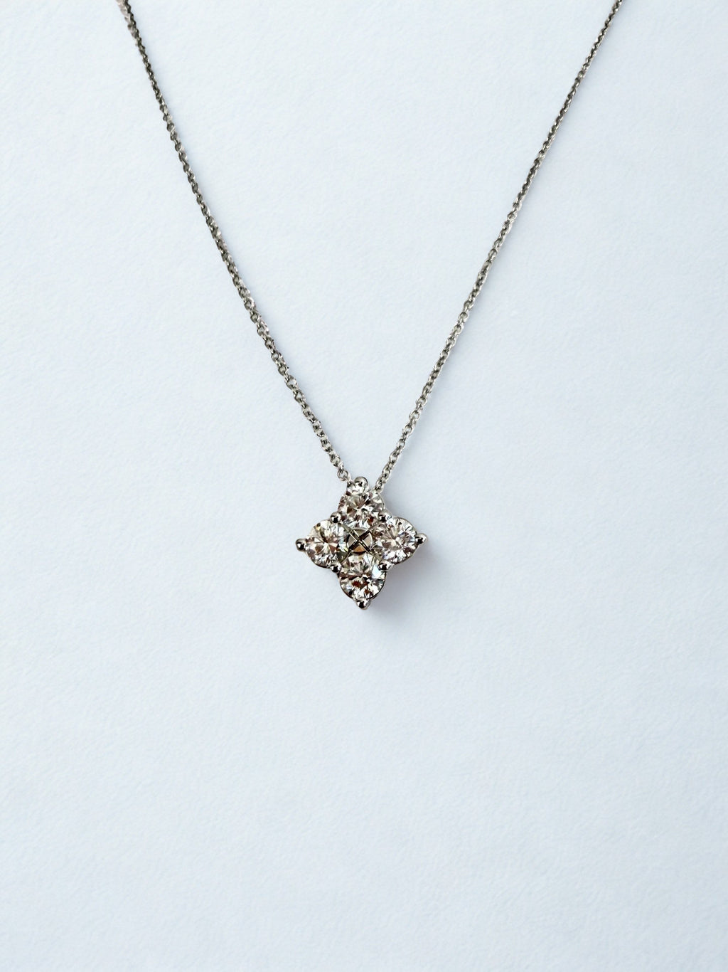 Platinum Slider Diamond Pendant