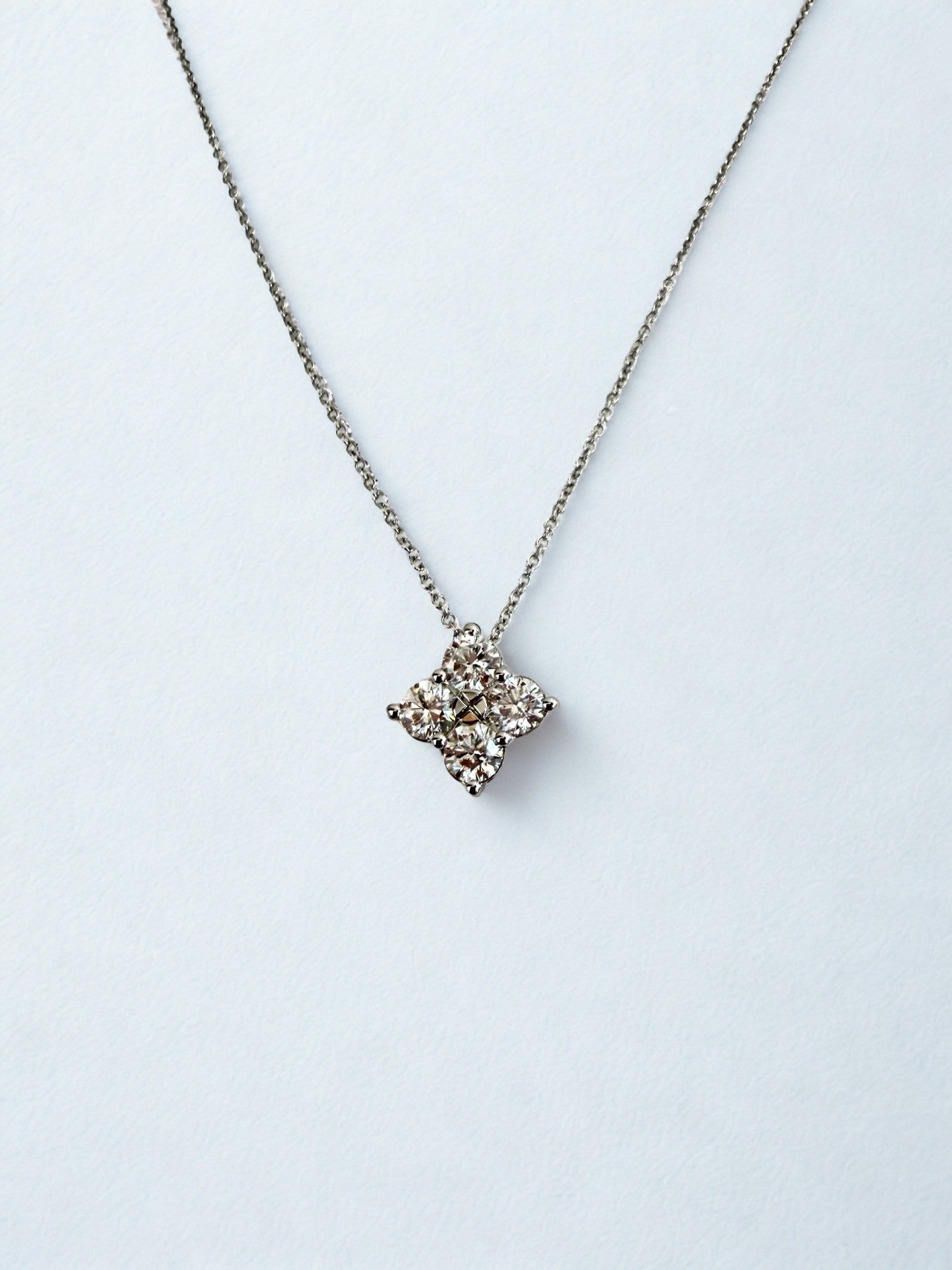 Platinum Slider Diamond Pendant