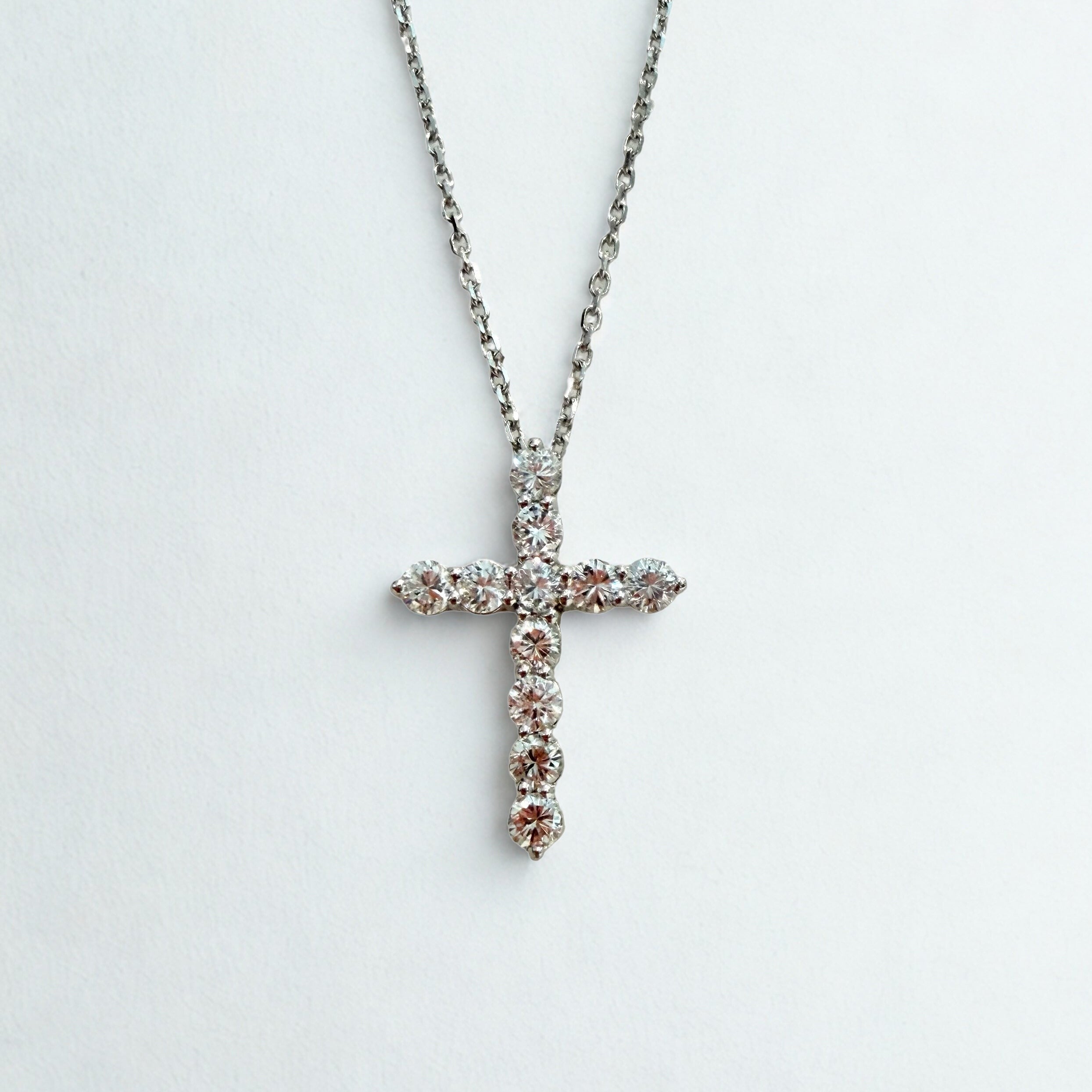 14KW Diamond Cross 1.25 ct