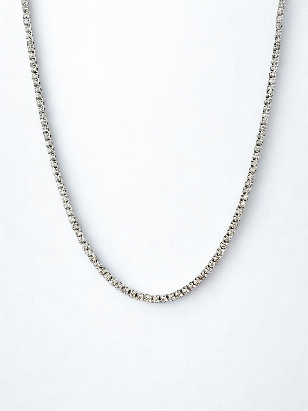 14KW Diamond Tennis Necklace 17''