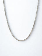 14KW Diamond Tennis Necklace 17''
