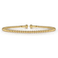 Pre-owned | Split 14K Yellow Gold Beaded Bujukan Bangle