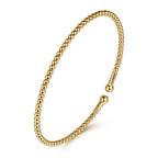 Pre-owned | Split 14K Yellow Gold Beaded Bujukan Bangle