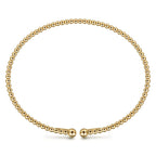 Pre-owned | Split 14K Yellow Gold Beaded Bujukan Bangle