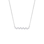 0.15 Carat Diamond Bezel Station Necklace in 14K White Gold