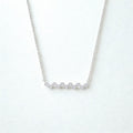 0.15 Carat Diamond Bezel Station Necklace in 14K White Gold
