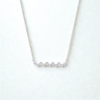 0.15 Carat Diamond Bezel Station Necklace in 14K White Gold
