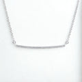 0.10 Carat Diamond Bar Necklace in 14K White Gold