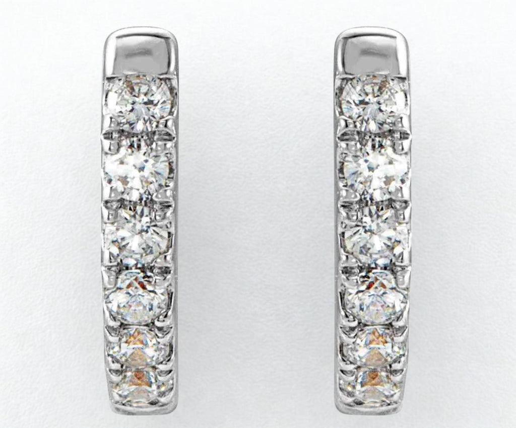 14W 0.12 ct Diamond Huggies