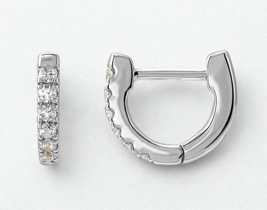 14W 0.12 ct Diamond Huggies