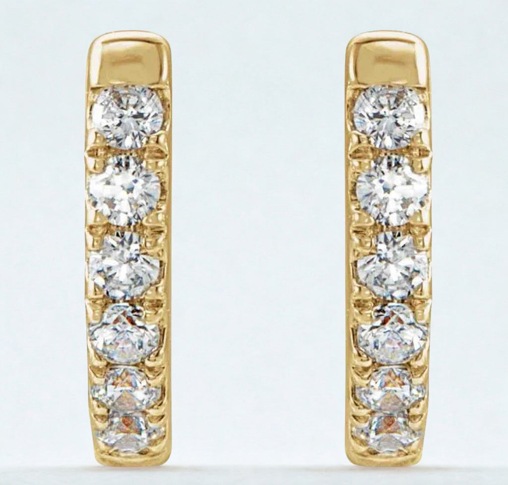 14Y 0.16 ct Diamond Huggies