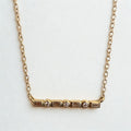 0.20 Carat Mixed Diamond Bar Necklace in 14K Yellow Gold
